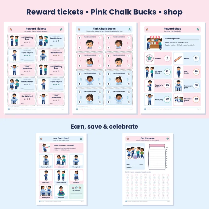 Sample pages from Class Reward System
