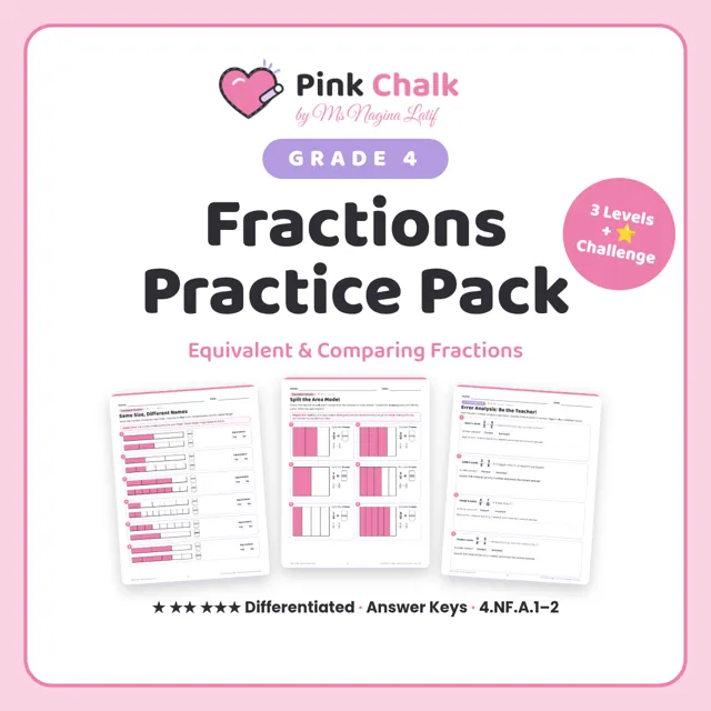 Fractions Practice Pack cover