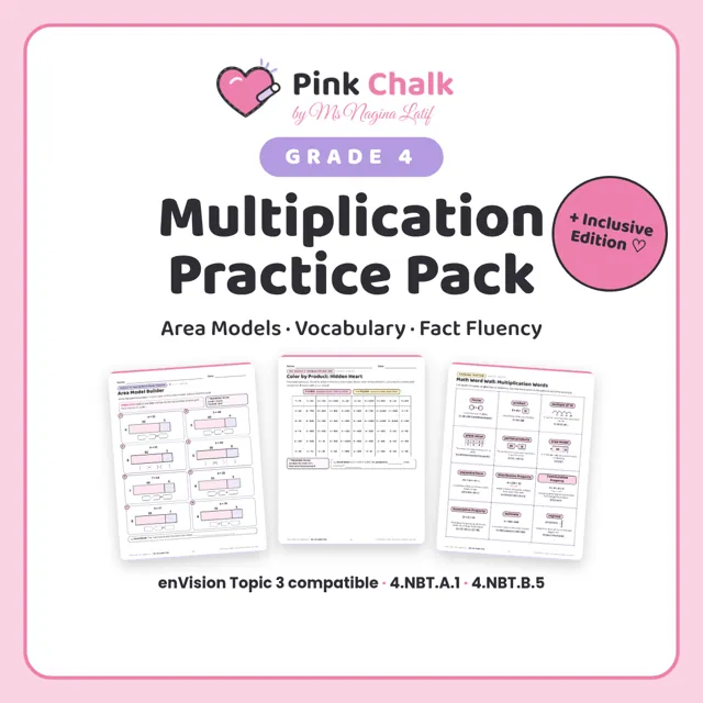 Multiplication Practice Pack cover