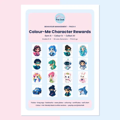Cover: Colour-Me Character Rewards