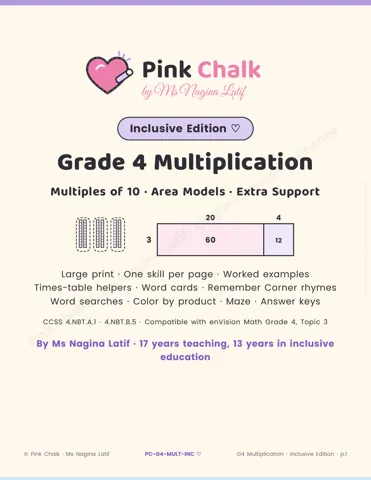 Cover: Multiplication – Inclusive Edition